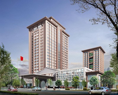 This Jin Jiang International Hotel in Yangzhou city, Jiangsu province, covers a ground of 25, 599 square meters, and the hotel itself covers a total area of 52,423.4 square meters.